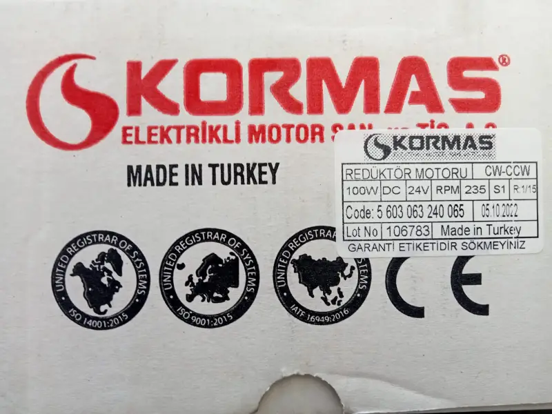 KORMAS - Asansör Otomatik Kapı Motorları